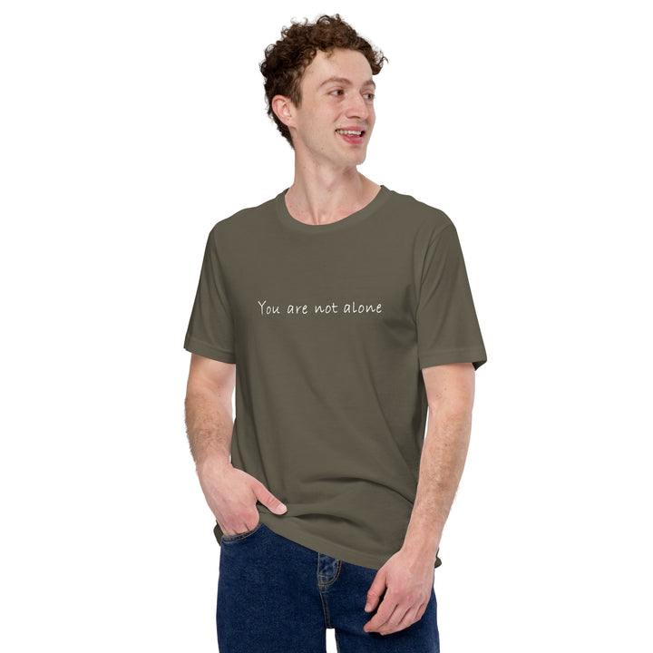 Staple T-shirt (You are not alone design) for men - Plus Size