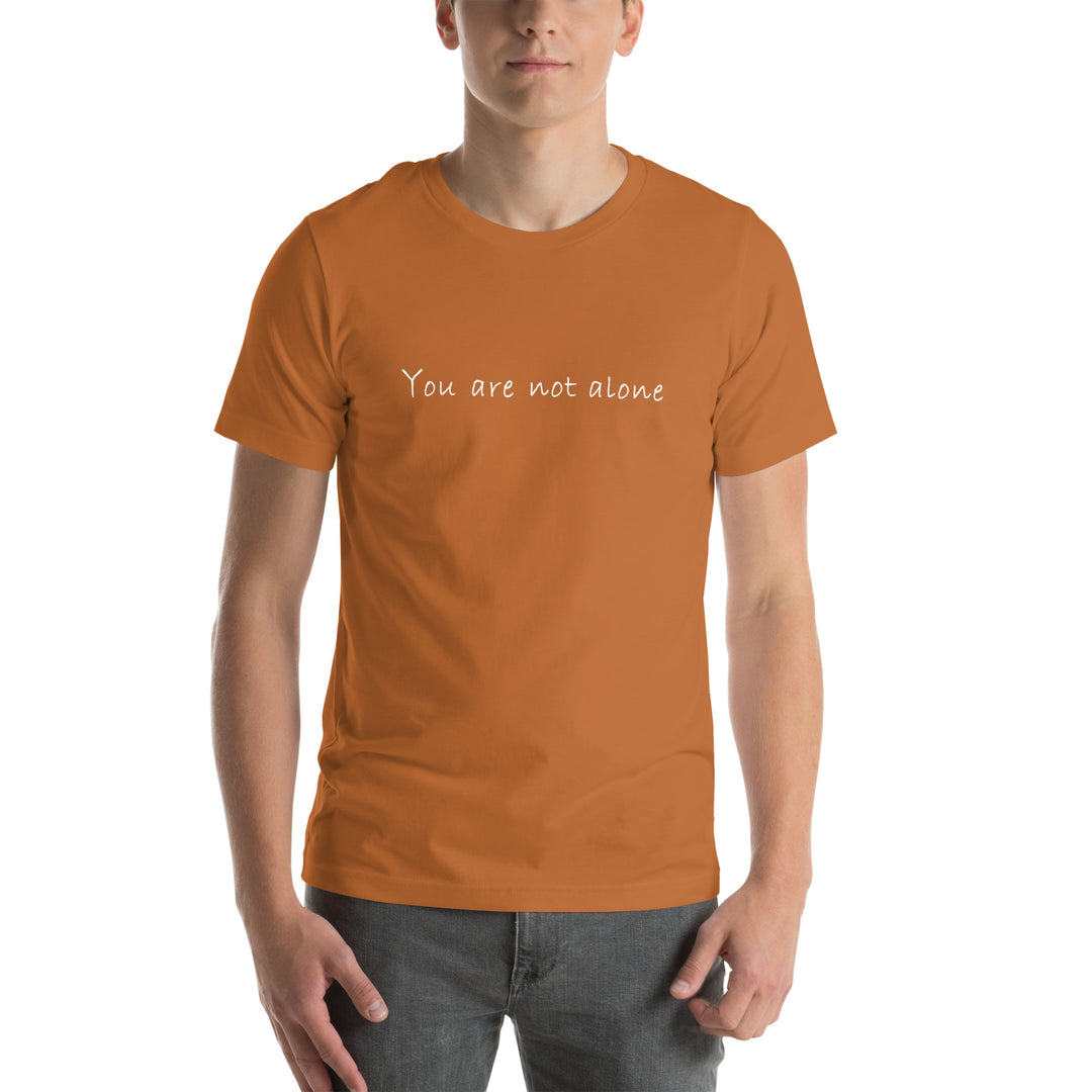 Staple T-shirt (You are not alone design) for men